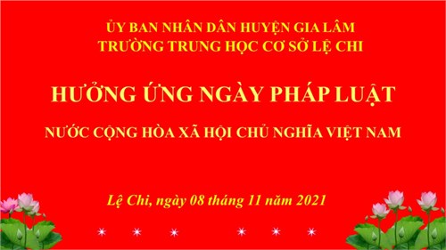 Hưởng ứng “Ngày Pháp luật nước CHXHCN Việt Nam”